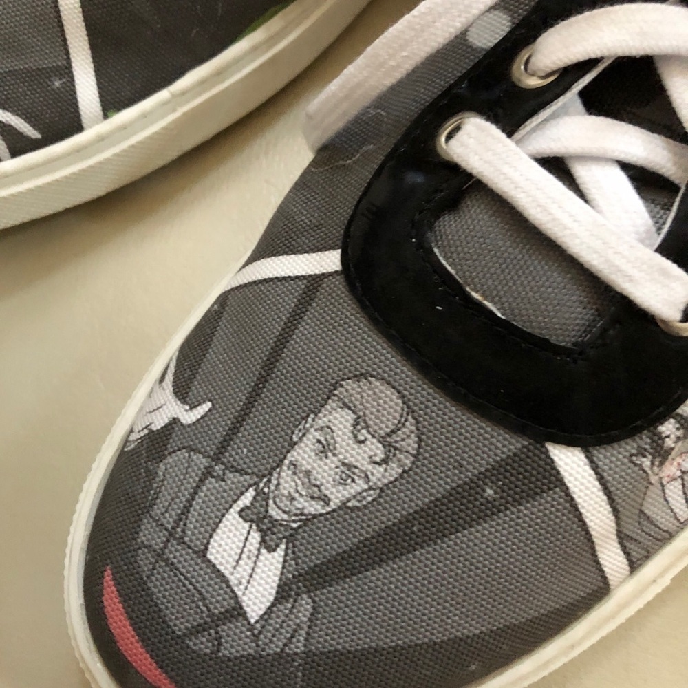 Red Needle Sneakers From Greece Size 44 Low Top  Shoes Magic Apple Theme